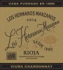 Finca Fernandez de Manzanos Los Hermanos Manzanos Barrica Blanco 2014 Front Label