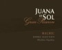 Fincas de la Juanita Juana de Sol Barrel Selection Gran Reserva Malbec 2010 Front Label