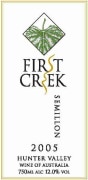First Creek Hunter Valley Semillon 2005 Front Label