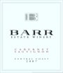 Barr Estate Winery Cabernet Sauvignon 2007 Front Label