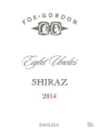 Fox Gordon Wines Eight Uncles Shiraz 2014 Front Label
