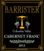 Barrister Winery Cabernet Franc 2012 Front Label