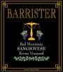 Barrister Winery Kiona Estate Sangiovese 2011 Front Label