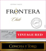 Frontera Concha y Toro Vintage Red 2012 Front Label