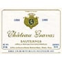 Chateau Gravas Sauternes 1996 Front Label