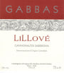 Gabbas Cannonau di Sardegna Lillove 2009 Front Label