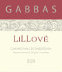 Gabbas Cannonau di Sardegna Lillove 2011 Front Label
