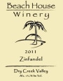 Beach House Winery Zinfandel 2011 Front Label