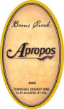 Beans Creek Winery Apropos 2008 Front Label