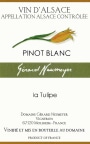 Gerard Neumeyer Tulipe Pinot Blanc 2014 Front Label