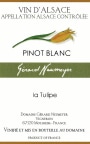 Gerard Neumeyer Tulipe Pinot Blanc 2008 Front Label