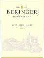 Beringer Napa Valley Sauvignon Blanc 2012 Front Label