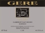 Gere Pinceszet Villany Barrique Cabernet Sauvignon 2003 Front Label