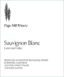 Page Mill Winery Ghielmetti Vineyard Sauvignon Blanc 2016  Front Label
