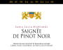 Bernardus Saignee de Pinot Noir 2014 Front Label