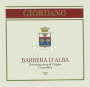 Giordano Vini Barbera d'Alba 2015 Front Label