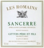 Gitton Pere et Fils Sancerre Les Romains Blanc 2013 Front Label