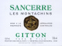 Gitton Pere et Fils Sancerre Les Montachins 2013 Front Label