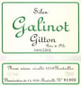 Gitton Pere et Fils Sancerre Silex Galinot 2010 Front Label