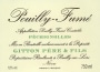 Gitton Pere et Fils Pouilly-Fume Les Pechignolles 2013 Front Label