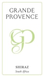 Grand Provence Shiraz 2010 Front Label