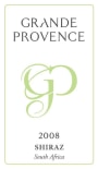 Grand Provence Shiraz 2008 Front Label