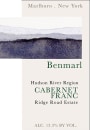 Benmarl Vineyards & Winery Hudson River Region Cabernet Franc 2014 Front Label