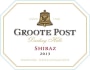 Groote Post Shiraz 2013 Front Label