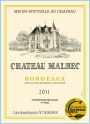 Groupe Castel Bordeaux Chateau Malbec 2011 Front Label