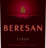 Beresan Winery Columbia Valley Syrah 2008 Front Label