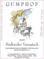 Gumphof Alto Adige Sudtirol Sudtiroler Vernatsch 2009 Front Label