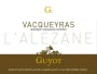 Guyot Vacqueyras L'Alezane 2015 Front Label