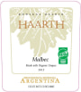 Haarth Wines Organic Malbec 2012 Front Label