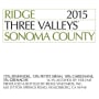 Ridge Three Valleys Red 2015 Front Label