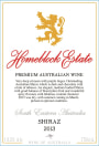Homeblock Estate Shiraz 2013 Front Label