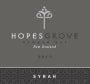 Hopes Grove Vineyard Syrah 2010 Front Label