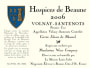 Hospices Civiles de Beaune Volnay Santenots Cuvee Jehan de Massol Premier Cru 2006 Front Label