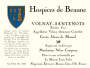 Hospices Civiles de Beaune Volnay Santenots Cuvee Jehan de Massol Premier Cru 2009 Front Label