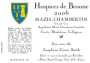 Hospices Civiles de Beaune Mazis-Chambertin Cuvee Madeleine Collignon Grand Cru 2006 Front Label