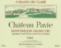 Chateau Pavie Saint-Emilion Grand Cru 1964 Front Label
