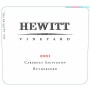 Hewitt Vineyard Cabernet Sauvignon 2001 Front Label
