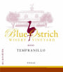 Blue Ostrich Winery & Vineyard Tempranillo 2010 Front Label