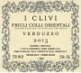 I Clivi Colli Orientali del Friuli Friulano Verduzzo 2015 Front Label