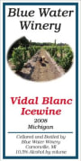 Blue Water Winery and Vineyard Icewine Vidal Blanc 2008 Front Label
