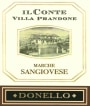 Il Conte Villa Prandone Marche Donello Sangiovese 2008 Front Label