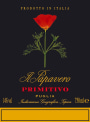 Il Papavero Puglia Primitivo 2012 Front Label
