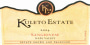 Kuleto Estate Sangiovese 2004 Front Label