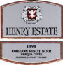 Henry Estate Umpqua Cuvee Pinot Noir 1998 Front Label