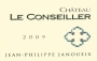 Jean-Philippe Janoueix Domaines Chateau Le Conseiller 2009 Front Label