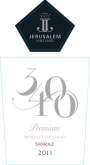 Jerusalem Winery 3400 Premium Shiraz 2013 Front Label